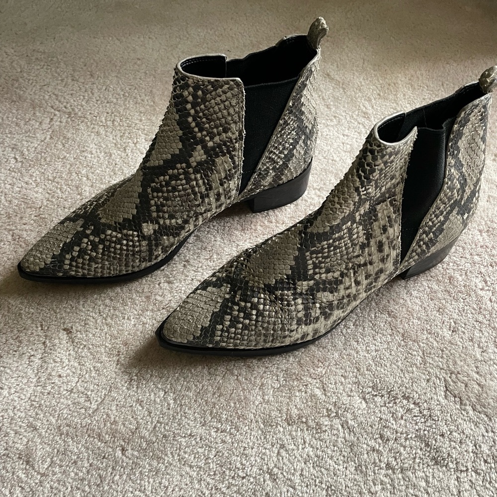 Marc Fisher snakeskin boots